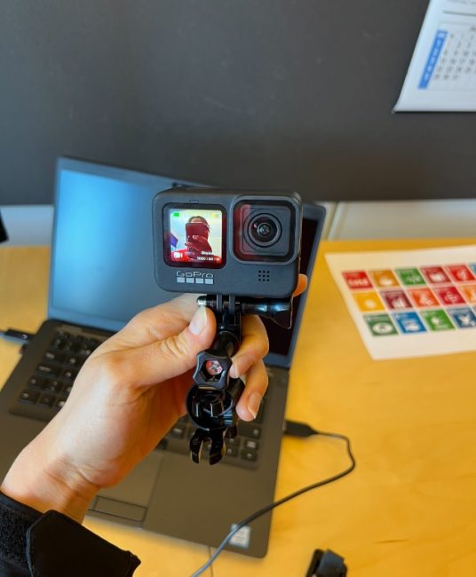 Foto av et GoPro kamera
