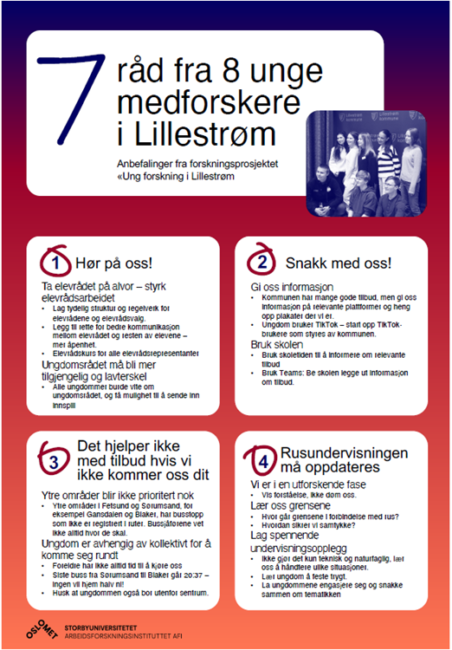 Illustrasjon med syv råd for medforskere. 