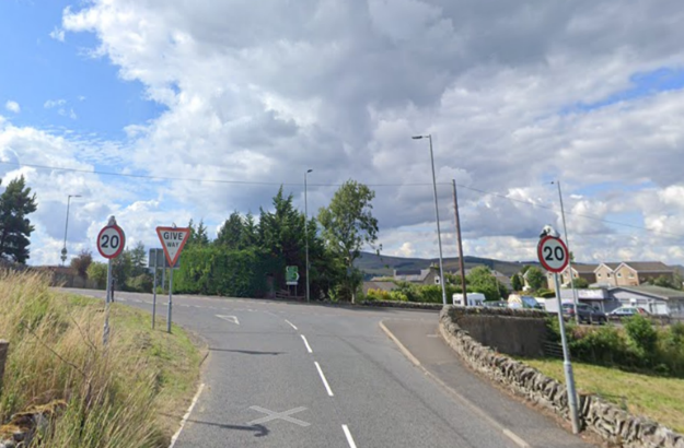 Foto av skiltet 20 mph sone i Skottland.